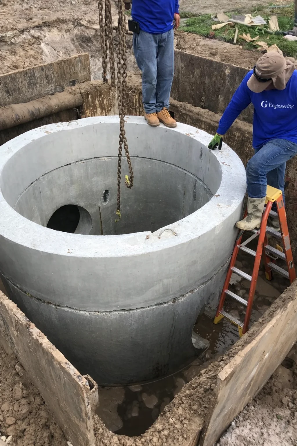G Engineering trench excavation and utility work